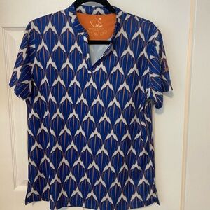 Women's OGA Blue and White Golf Polo Shirt